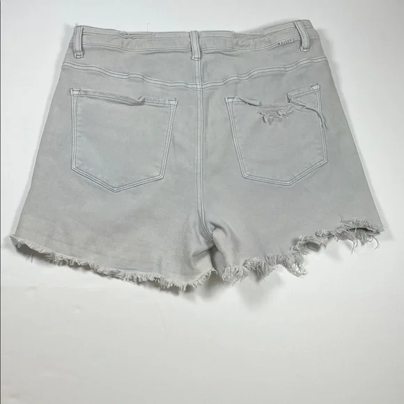 Risen Jeans Distressed Light Blue Denim Cutoff Shorts Sz 1XL - Picture 2 of 11
